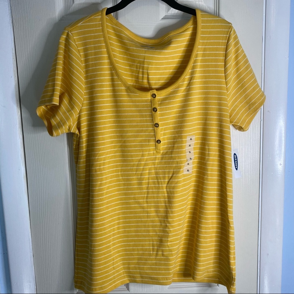 Yellow and White Stripped Tee
